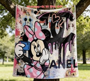 Chanel Minnie Mouse Pop Art Flannel Sofa Throw Blanket – Cartoon Decor IMG_6924
